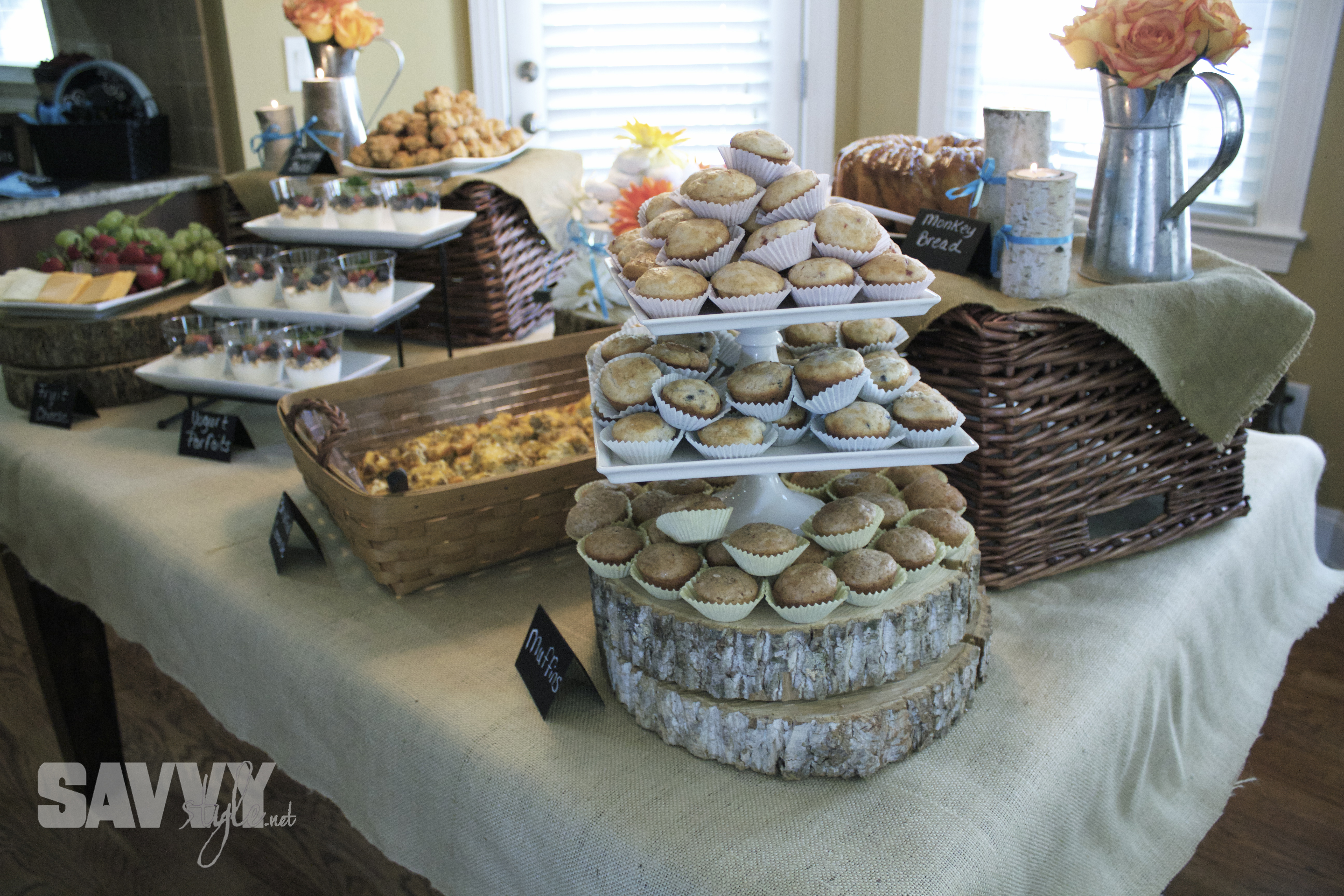 The spread of brunch goodies made by all the lovely hostesses!